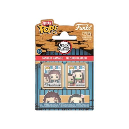 BITTY FUNKO POP  DEMON SLAYER  TANJIRO Y NEZUKO