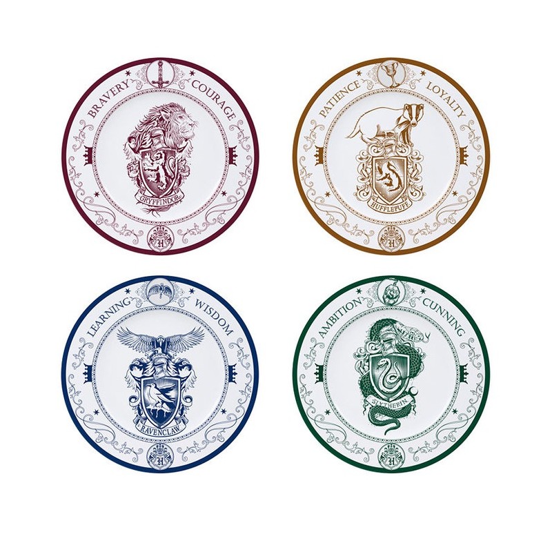 ABYSSE HARRY POTTER SET PLATOS CERAMICA CASAS