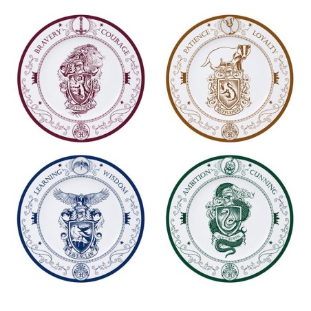 ABYSSE HARRY POTTER SET PLATOS CERAMICA CASAS