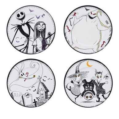 SET DE 4 PLATOS PESADILLA ANTES DE NAVIDAD 