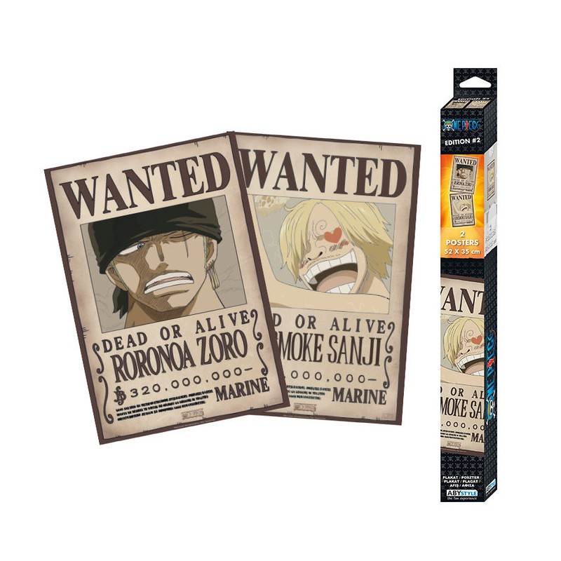SET 2 POSTERS ONE PIECE WANTED EDITION 002
