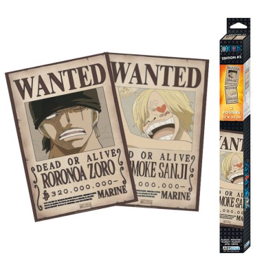 SET 2 POSTERS ONE PIECE WANTED EDITION 002