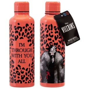 DISNEY VILLANS CRUELLA DE VIL BOTELLA DE METAL