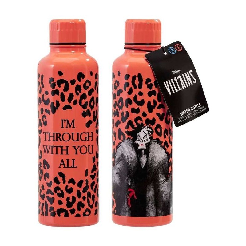 DISNEY VILLANS CRUELLA DE VIL BOTELLA DE METAL